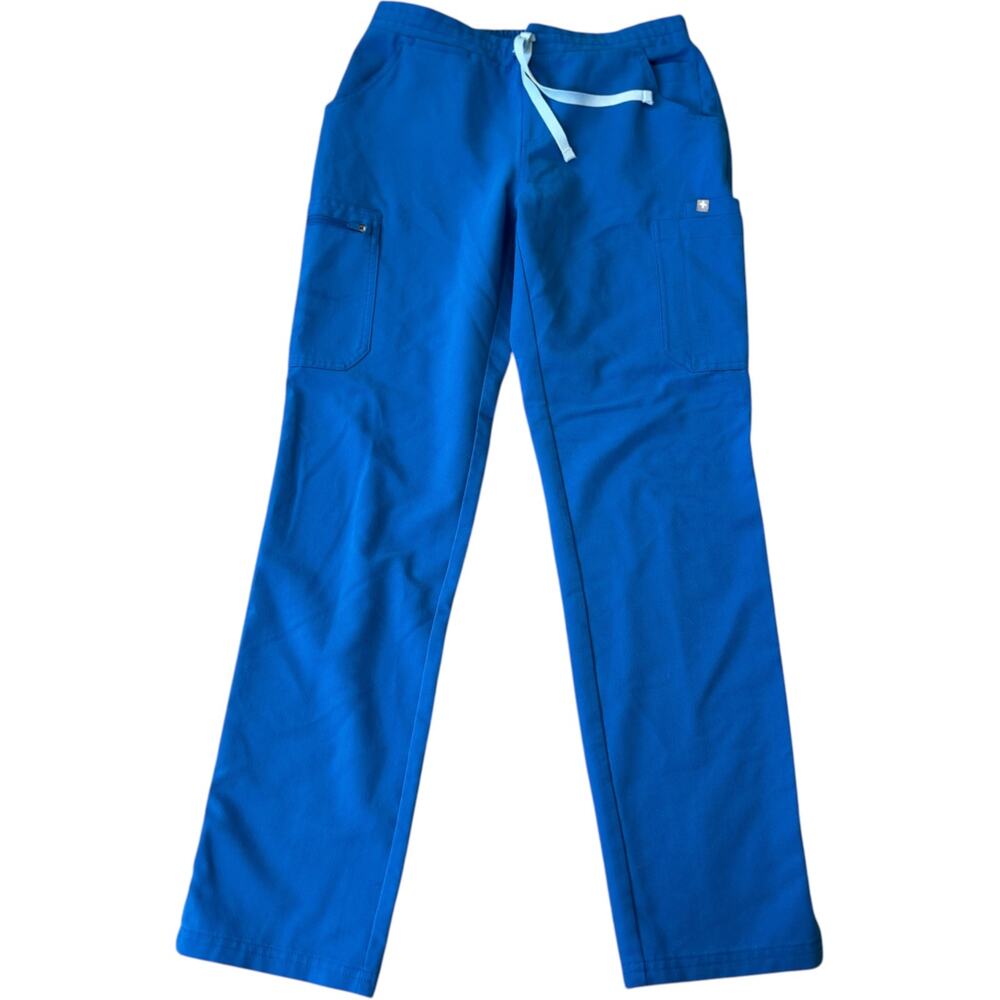 New Figs Zamora Royal Blue Jogger Scrub Pants Original Waistband Size Small